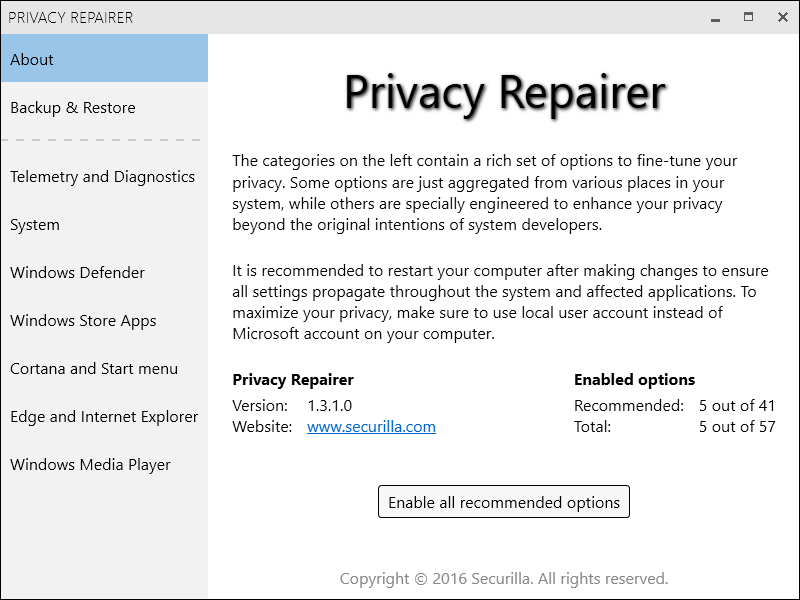 Privacy Repairer - Page: About
